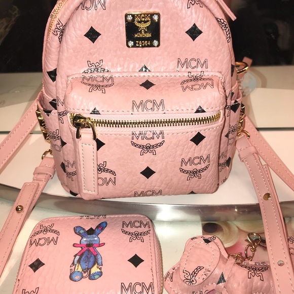 mcm backpack mini pink